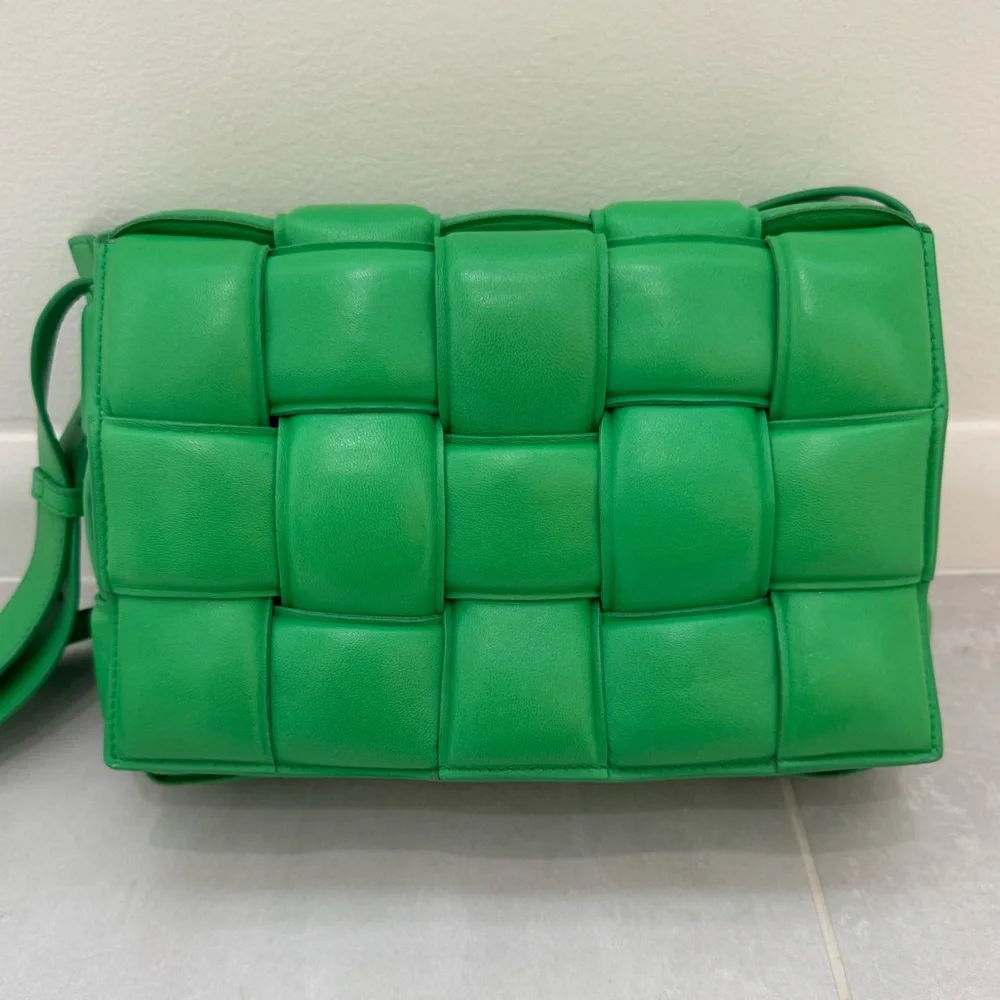 Bottega Veneta Borba Intreccio Napa: Grass green/ gold - Picture 1 of 13